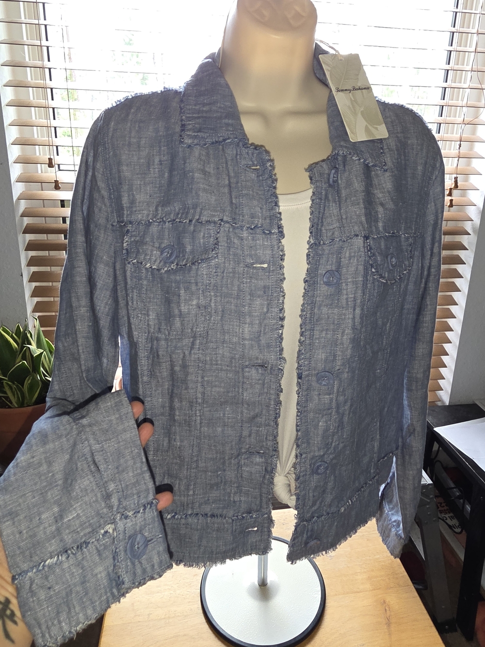 Tommy Bahama Two Palms Raw Edge button-front jacket NWT